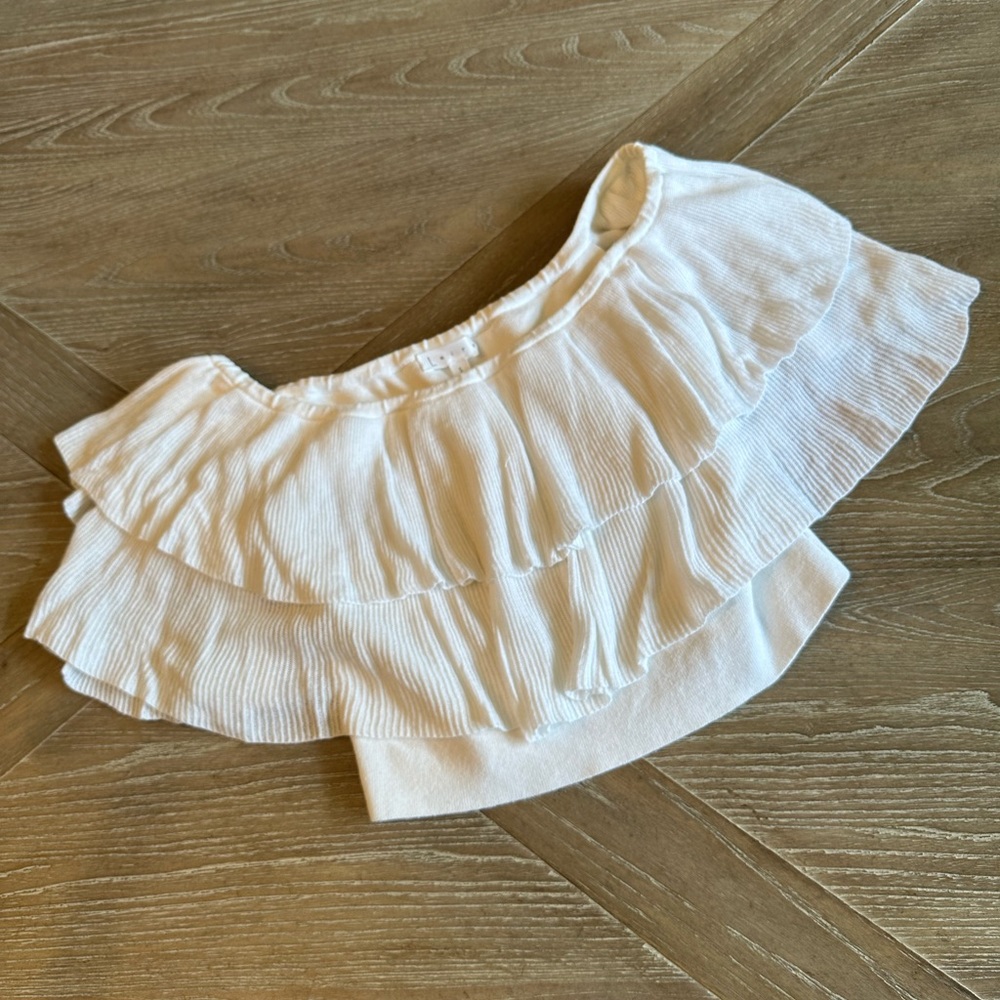 Leith Cropped Ruffle Top - Picture 2 of 3